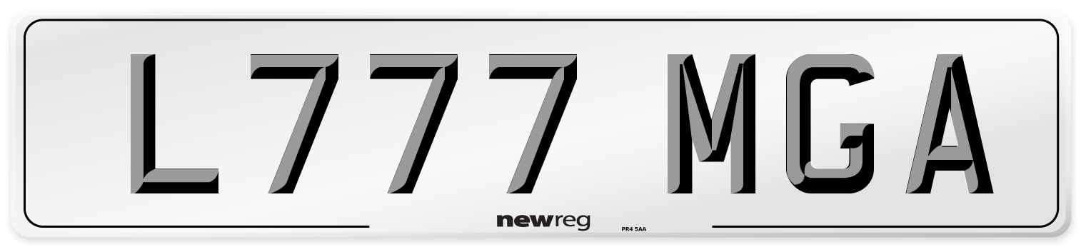 L777 MGA Number Plate from New Reg